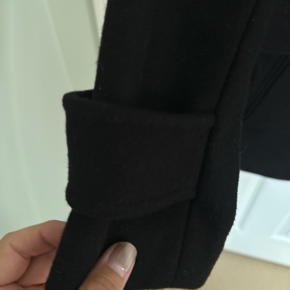 GAP Women's Black Toggle Pea Coat - Picture 8 of 9